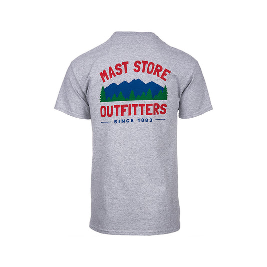 Mast Store Outfitters Mountain Short Sleeve T-Shirt Sports Grey
