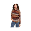 Charlie B Women's Chunky Cable Knit Cowl Neck Sweater, Raisin