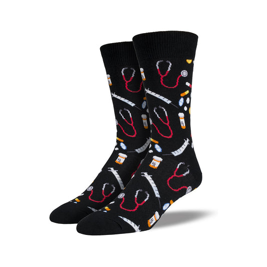 Men's Meds Socks Black