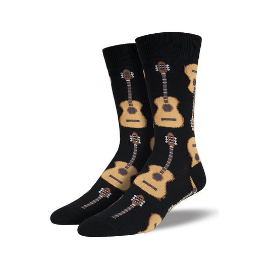 Men's Acoustic Guitar Socks Black