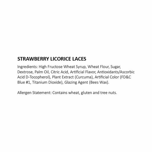 Gerrit J. Verburg Strawberry Licorice Laces Candy - 1 lb.