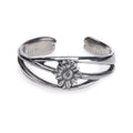 Salisbury Silver and Pewter Nouveau Flower of the Month Bracelet Apr