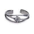 Salisbury Silver and Pewter Nouveau Flower of the Month Bracelet Feb