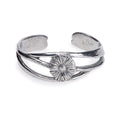 Salisbury Silver and Pewter Nouveau Flower of the Month Bracelet Sept