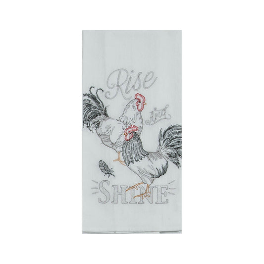 Kay Dee Rise And Shine Embroidered Flour Sack Towel