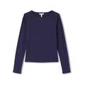 Vuori Women's Long Sleeve Pose Subtle Scoop Top, Velvet Violet, alternate view 1