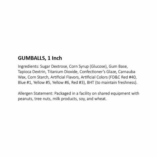 Assorted Gumballs Candy - 1 lb.