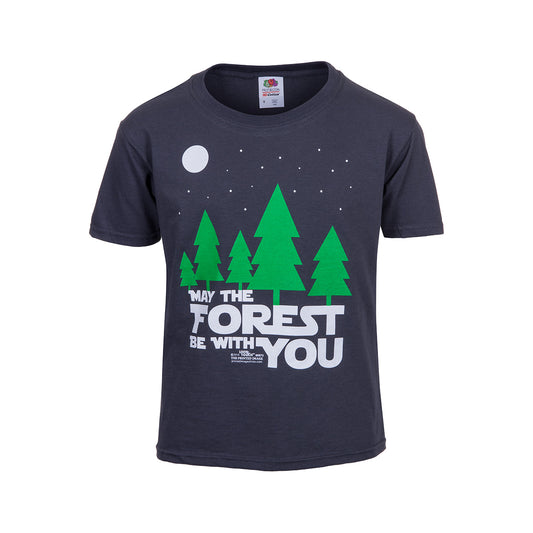 Kids' May the Forest Be With You T-Shirt Charcoal