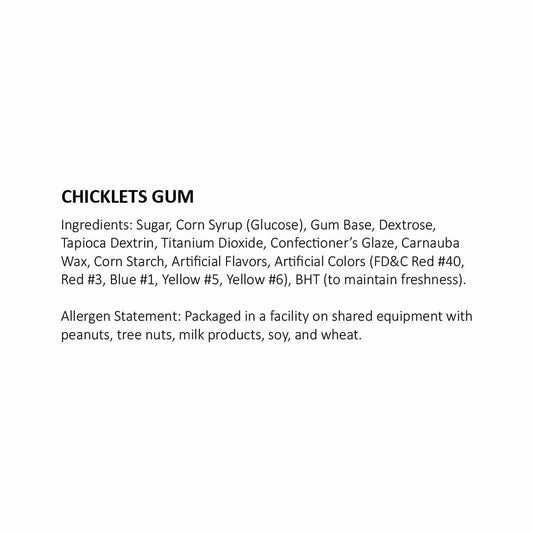 Assorted Chiclets Candy - 1 lb.