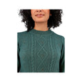 Old Ranch Women's Winter Wisteria Embroidered Cable Knit Sweater, Seapine, alternate view 2