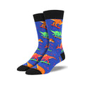 Men's Skate Or Dinosaur Socks Blue