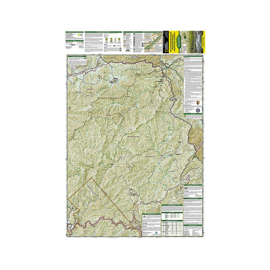 Great Smoky Mountains National Park East: Clingmans Dome and Cataloochee Map