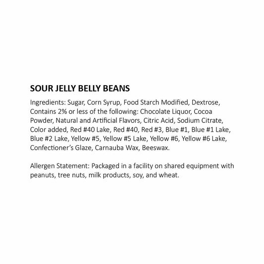Assorted Sour Jelly Belly Beans Candy - 1 lb.
