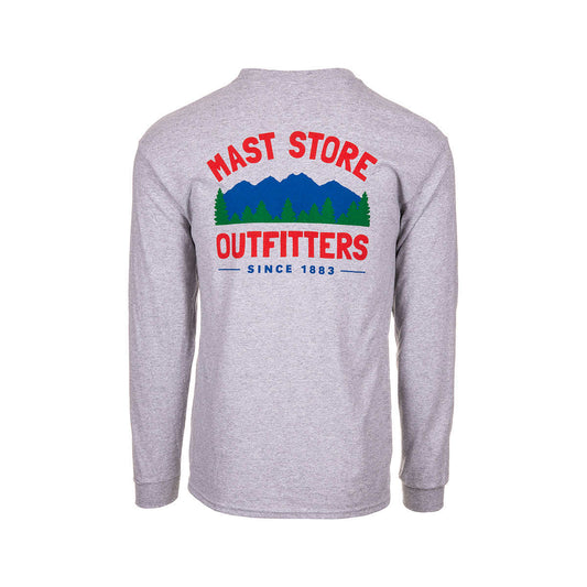 Mast Store Outfitters Logo Long Sleeve T-Shirt Sports Grey