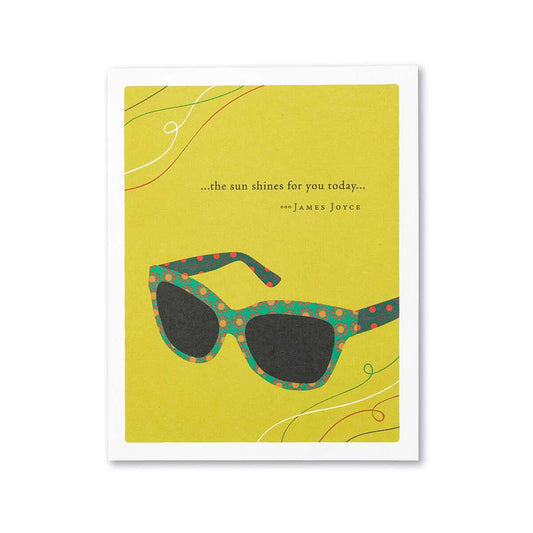 Sun Shines For You Today Birthday Card