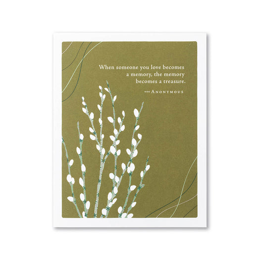 Becomes A Memory Sympathy Card