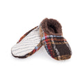 Men's Plaid Snoozies Slippers Brown