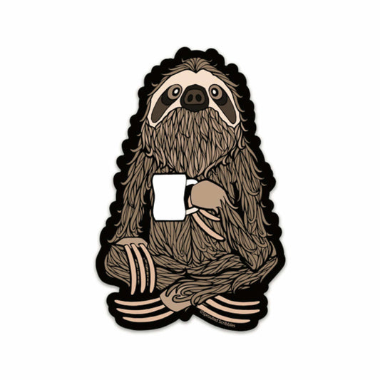 Coffee Sloth Sticker