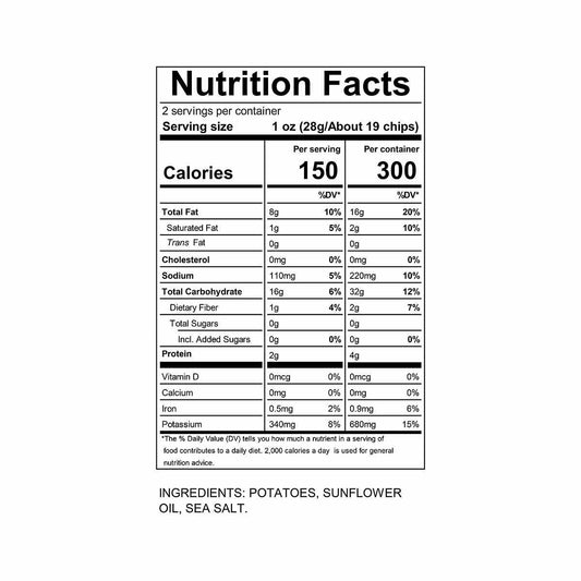 Outer Bank Sea Salt Potato Chips - 2 Ounce