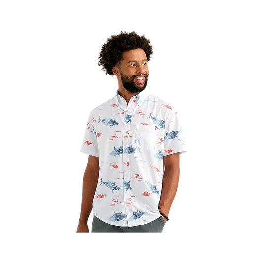 Huk Men's Kona Print Short Sleeve Button-Up Shirt