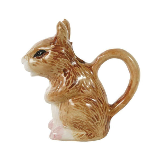 Creative Co-Op Hand-Painted Stoneware Mouse Shaped Creamer