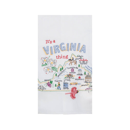 Kay Dee It's A Virginia Thing Embroidered Flour Sack Towel