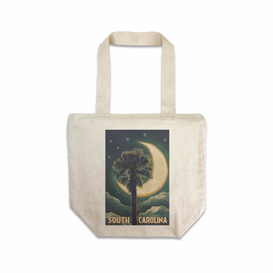 Lantern Press South Carolina Palmetto Moon Tote Bag