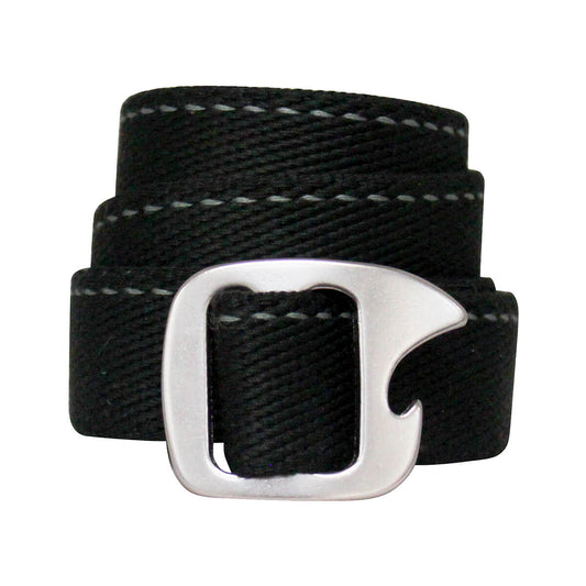 Bison Designs Tap Cap Belt - 38mm Top Stitch Black