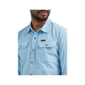Wrangler Men's Mixed Material Long Sleeve Shirt