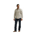 Wrangler Men's Retro Premium Stripe Western Long Sleeve Snap Shirt
