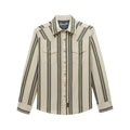 Wrangler Men's Retro Premium Stripe Western Long Sleeve Snap Shirt