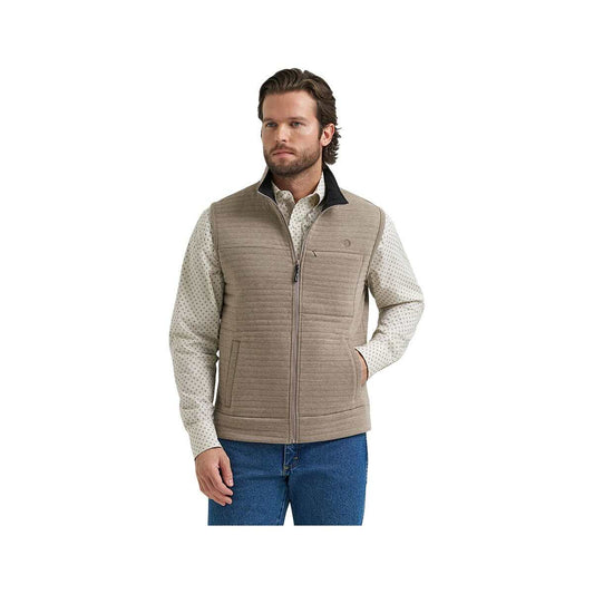 Wrangler Men's George Strait Solid Knit Zip Front Vest
