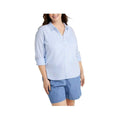 L.L.Bean Women's Bean's Seacoast Seersucker Big Long Sleeve Shirt - Curvy