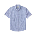 L.L.Bean Men's Comfort Stretch Performance Seersucker Plaid Short Sleeve Shirt