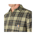 Carhartt Men's Rugged Flex Relaxed Fit Midweight Flannel Long Sleeve Plaid Shirt - Tall