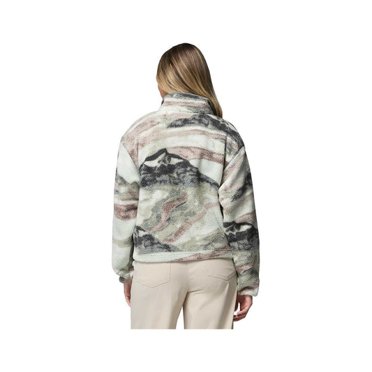 Columbia Women's Helvetia II Printed Cropped Half Snap Fleece Pullover