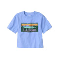 L.L.Bean Women's Sunwashed Short Sleeve Crop Boxy Logo T-Shirt