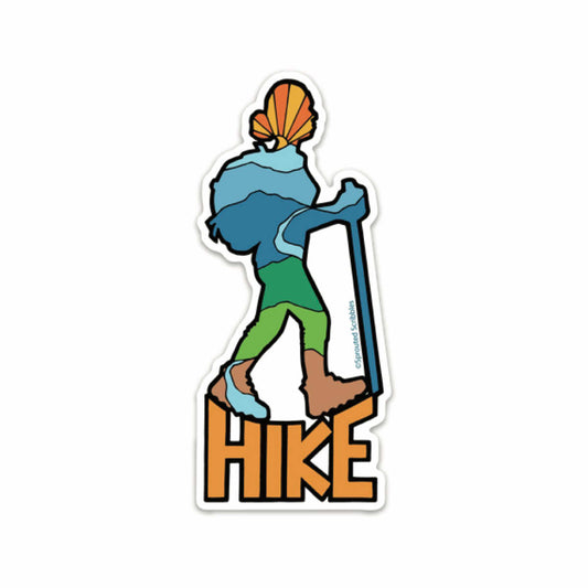 Hiking Woman Sticker