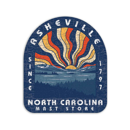 TGT Mast General Store Asheville Sunburst Sticker