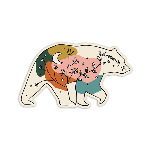 TGT Greenville Floral Bear Spirit Sticker