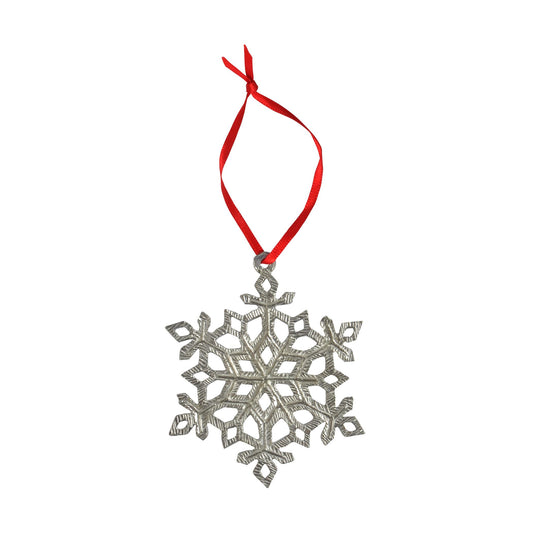 Mast General Store Snowflake Pewter Ornament