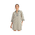 JODIFL Women's Polka Dot 3/4 Sleeve Woven Dress