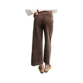 Easel Women's Washed Corduroy Pants, Brown, alternate view 1