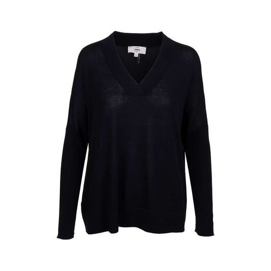 Entro Women's Solid V-Neck Long Sleeve Knit Top
