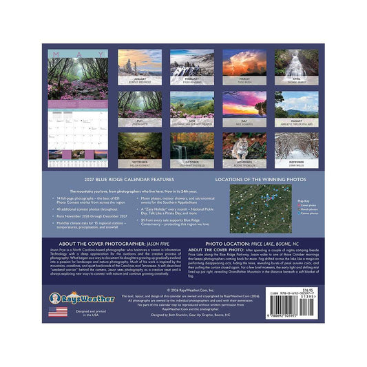 Ray's Weather 2027 Blue Ridge Wall Calendar