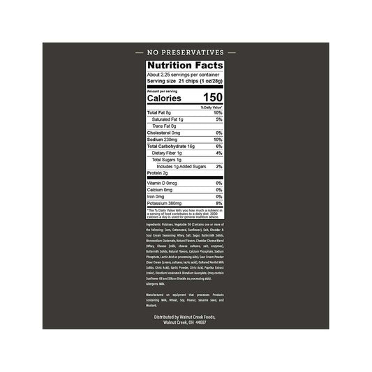 Walnut Creek Foods Single Serve Cheddar & Sour Cream Potato Chips