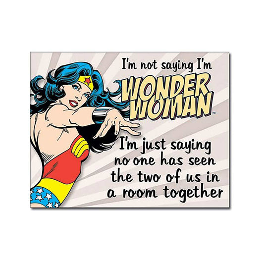 Wonder Woman Same Room Tin Sign