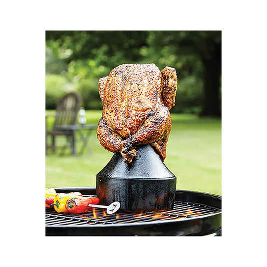 Fox Run Cast Iron Beer Can Chicken & Garlic Roaster