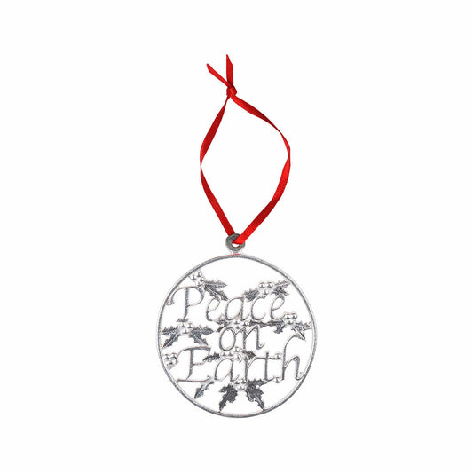 Mast General Store Peace on Earth Pewter Ornament