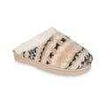 Acorn Women's Faux Fur Fairisle Moccasin Slippers, Ivory